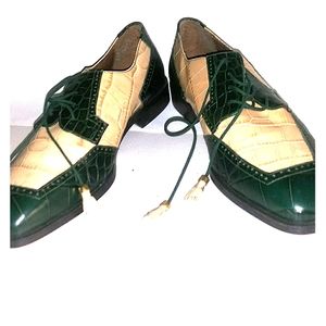 Loafers by Marco Vicci,Cream with the Green trim.